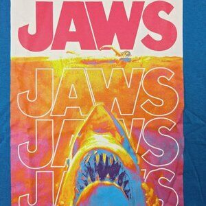 JAWS Terror SHIRT Mens BLUE XL EXTRA LARGE PULLOVER BEACH RetroCASUAL LOGO NWT